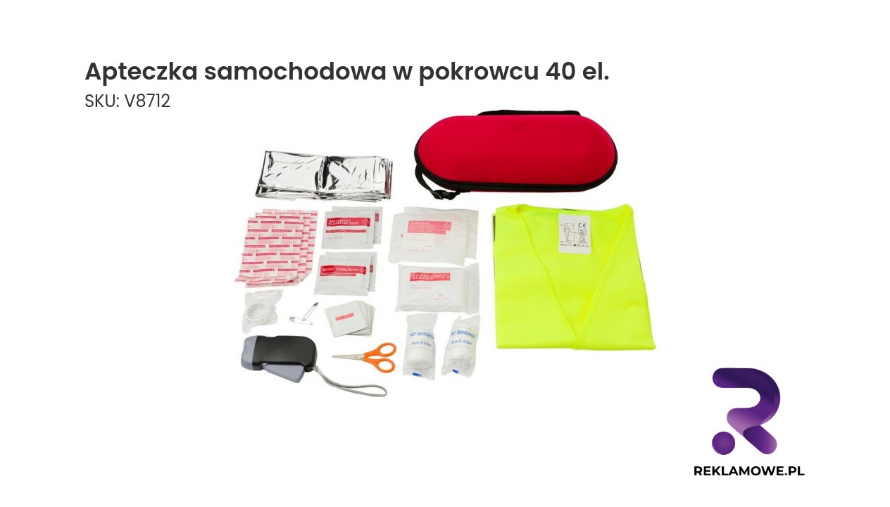 Apteczka samochodowa w pokrowcu 40 elementów