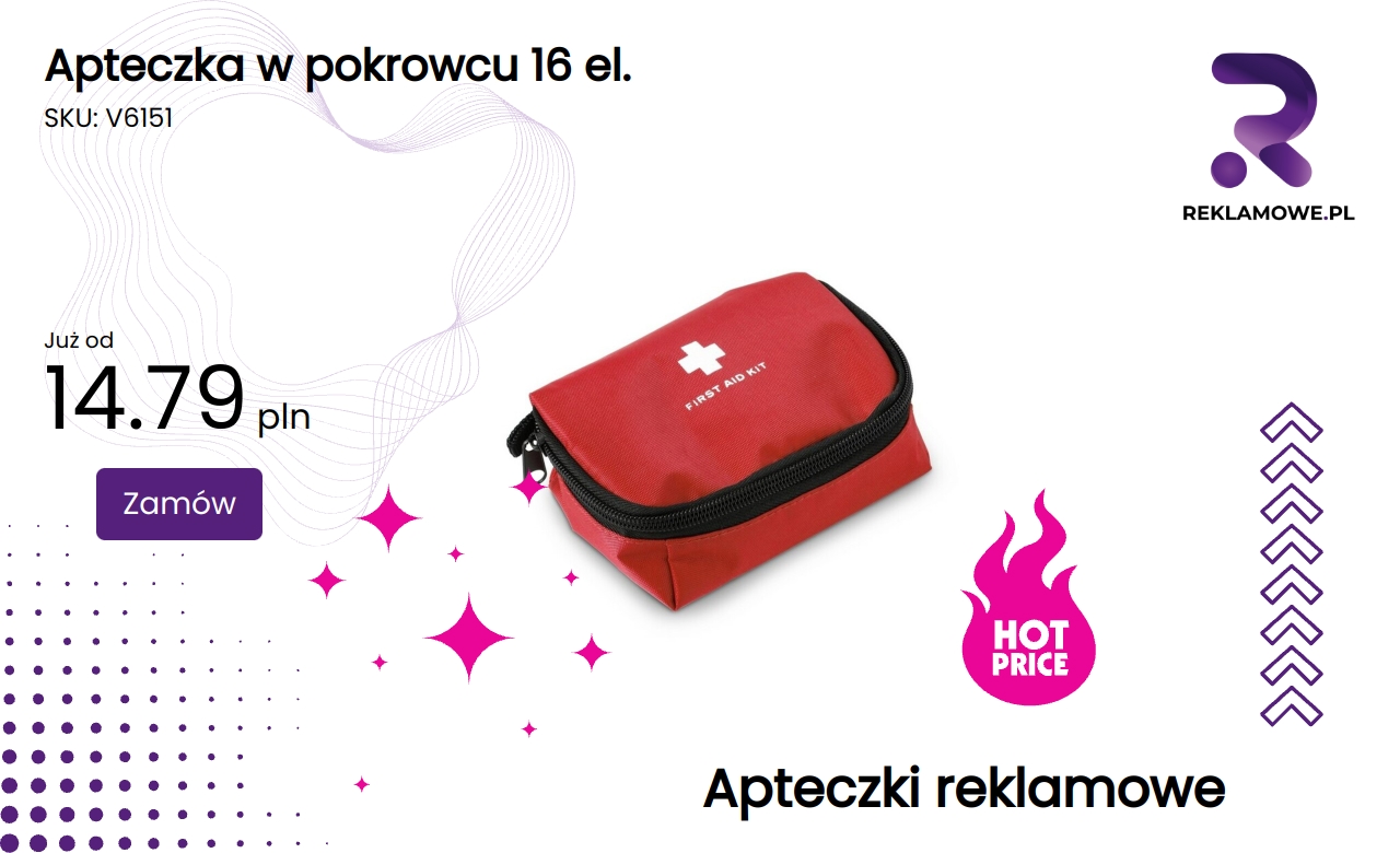 Apteczka w pokrowcu 16 elementów