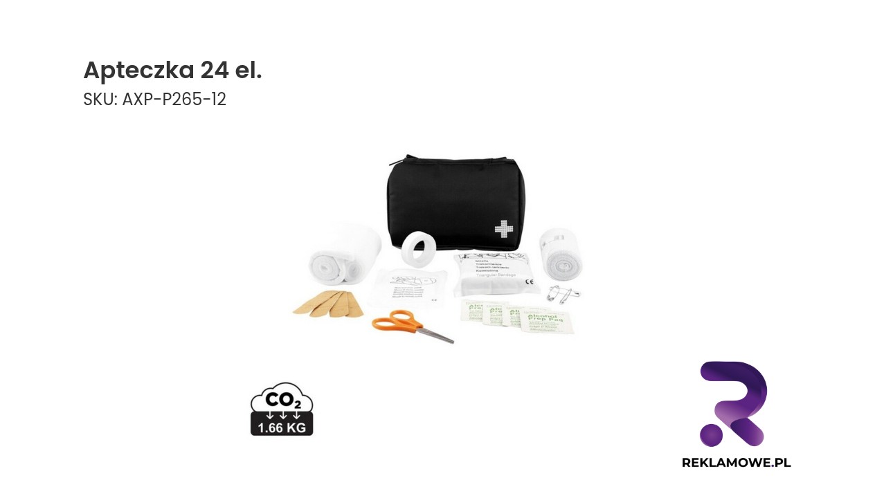 Apteczka z 24 elementami wyposażenia