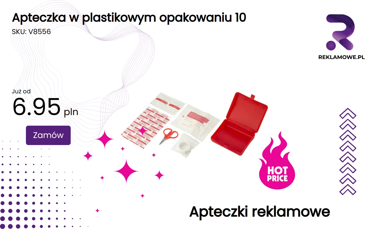 Apteczka w plastikowym opakowaniu 10 elementów