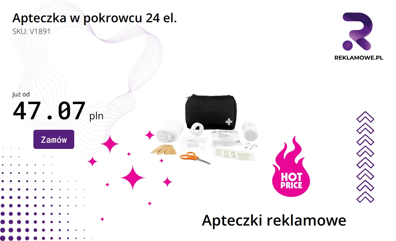 Apteczka w pokrowcu 24 elementy